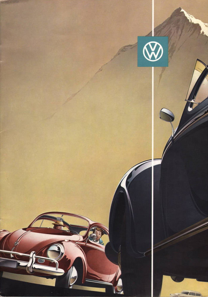 Volkswagen Beetle - Sales Brochure Cover (1958): Graphic by Bernd Reuters